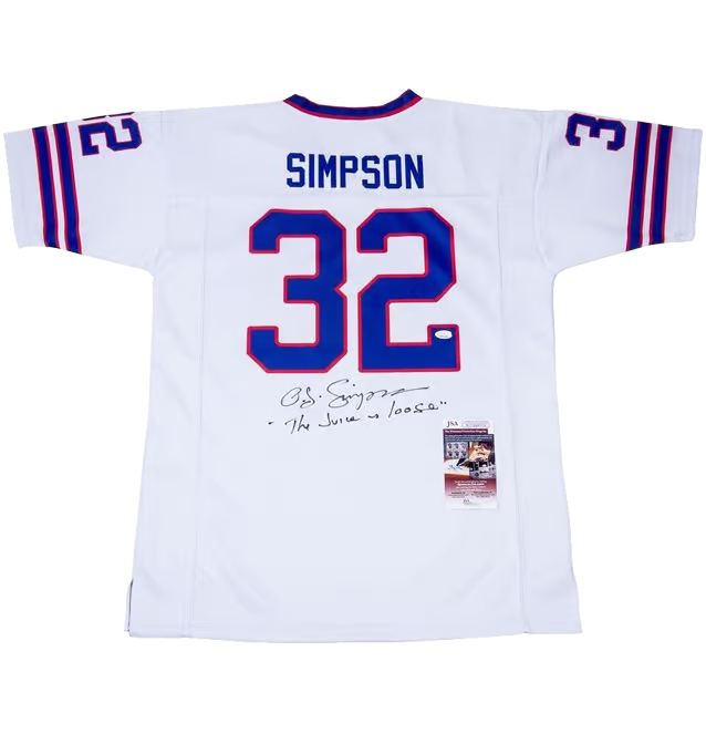 OJ Simpson Signed Buffalo Bills Football Jersey Inscribed Juice Loose with JSA